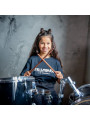 Rock T-shirt til børn drummer in training fotoshoot