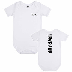 AC/DC Baby bodysuit hvid - (PWR UP sort)