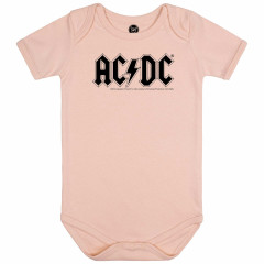 AC/DC Babybody lyserød - (Logo)