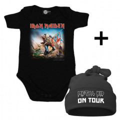 Gavesæt Iron Maiden-body & Metal Kid on Tour Kasket