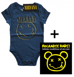 Gavesæt Nirvana Smiley-babybody & Nirvana Rockabyebaby-cd