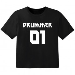 Rock T-shirt til børn drummer 01