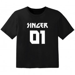 Rock T-shirt til børn singer 01