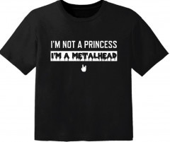 Metal T-shirt til børn I'm not a princess I'm a Metalhead
