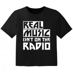Rock T-shirt til børn real music isnt on the radio
