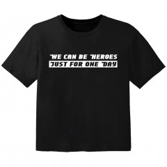 Rock T-shirt til børn we can be heroes j