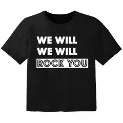 Rock T-shirt til børn we will we will rock you