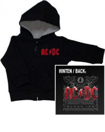 AC/DC Baby-hættetrøje med lynlås | Black Ice