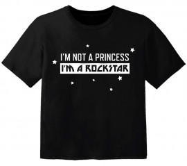 rock T-shirt til børn im not a princess im a rockstar
