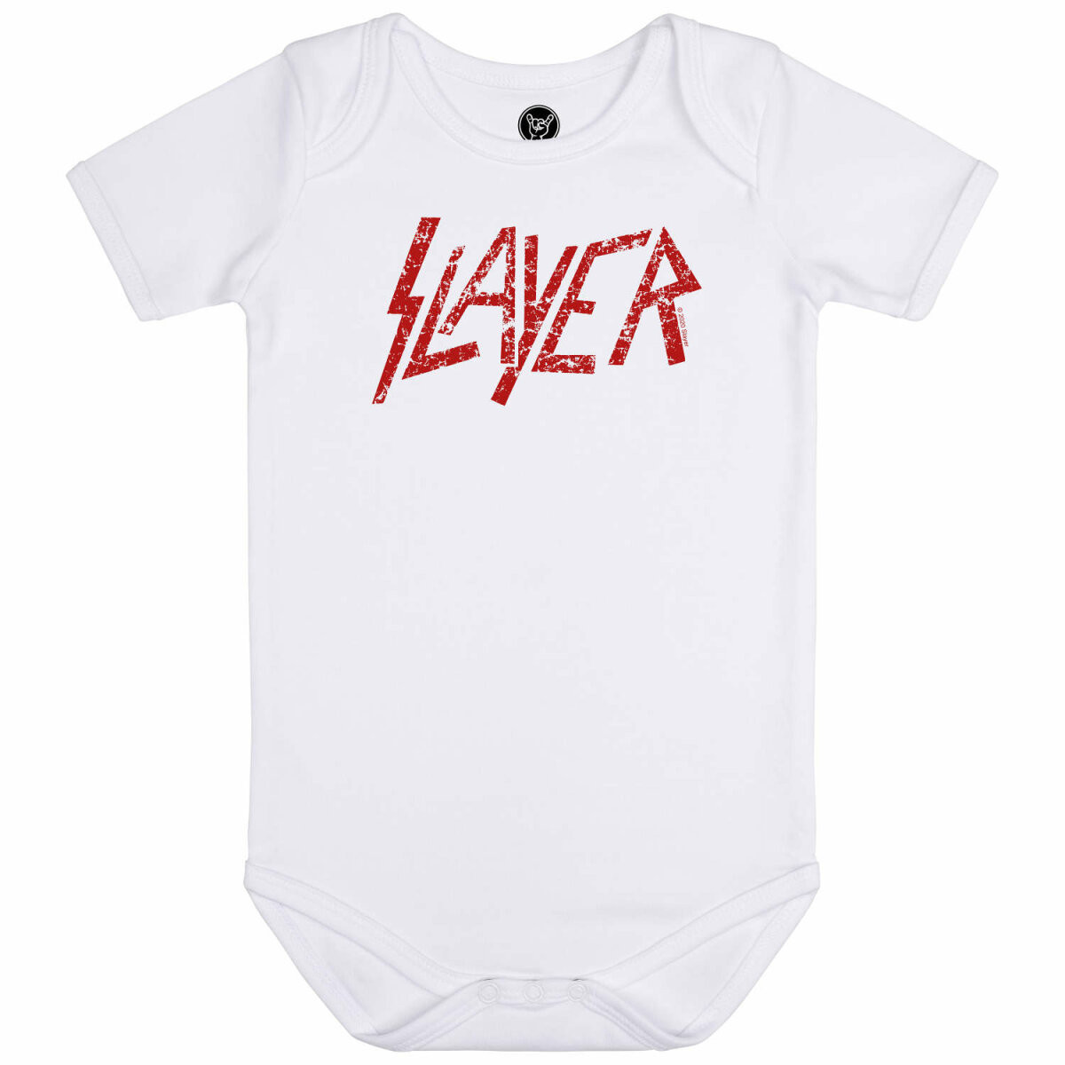 Slayer Baby Bodysuit White - (Logo Red) 