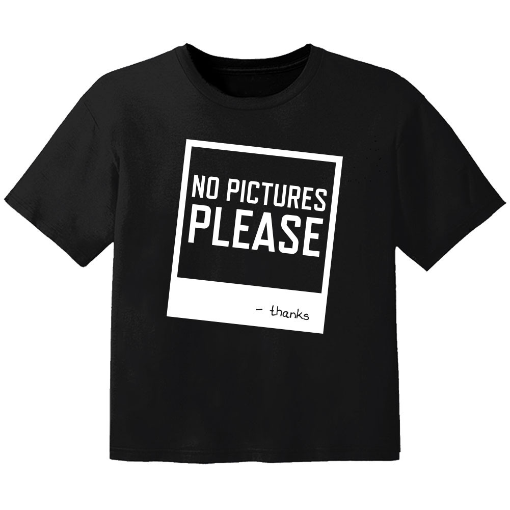 cool T-shirt til børn no pictures please