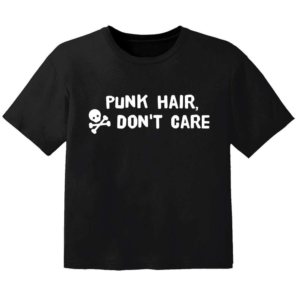Rock T-shirt til børn Punk hair don't care