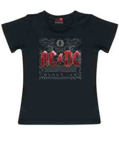 AC/DC Kids Girlie T-shirt Black Ice 