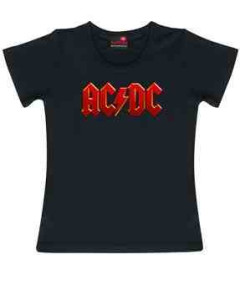 AC/DC Kids Girlie T-shirt Colour Logo 