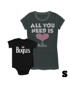 Duo Rockset All You Need Is Love mama t-shirt S & Beatles Eternal baby romper