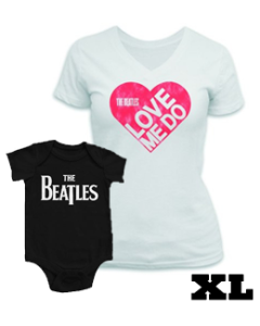 Duo Rockset Love Me Do mama t-shirt XL & Beatles Eternal baby romper