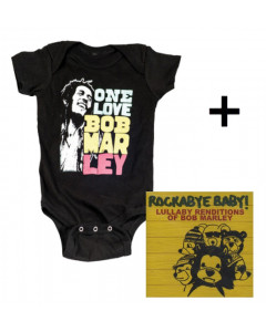 Gavesæt Bob Marley Smile-babybody & Bob Marley Rockabyebaby-cd