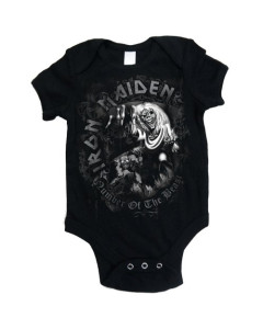 Iron Maiden baby romper Number of the Beast