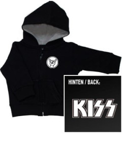 Kiss Baby-hættetrøje med lynlås (Print on Demand)
