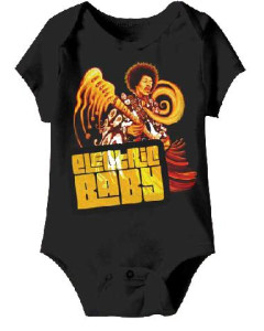 Jimi Hendrix baby romper Electric Baby black 