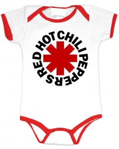 Red Hot Chili Peppers-body til babyer hvid/rød